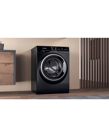 Hotpoint NSWM965CBSUKN, 9kg, 1600rpm Washing Machine - Black + install