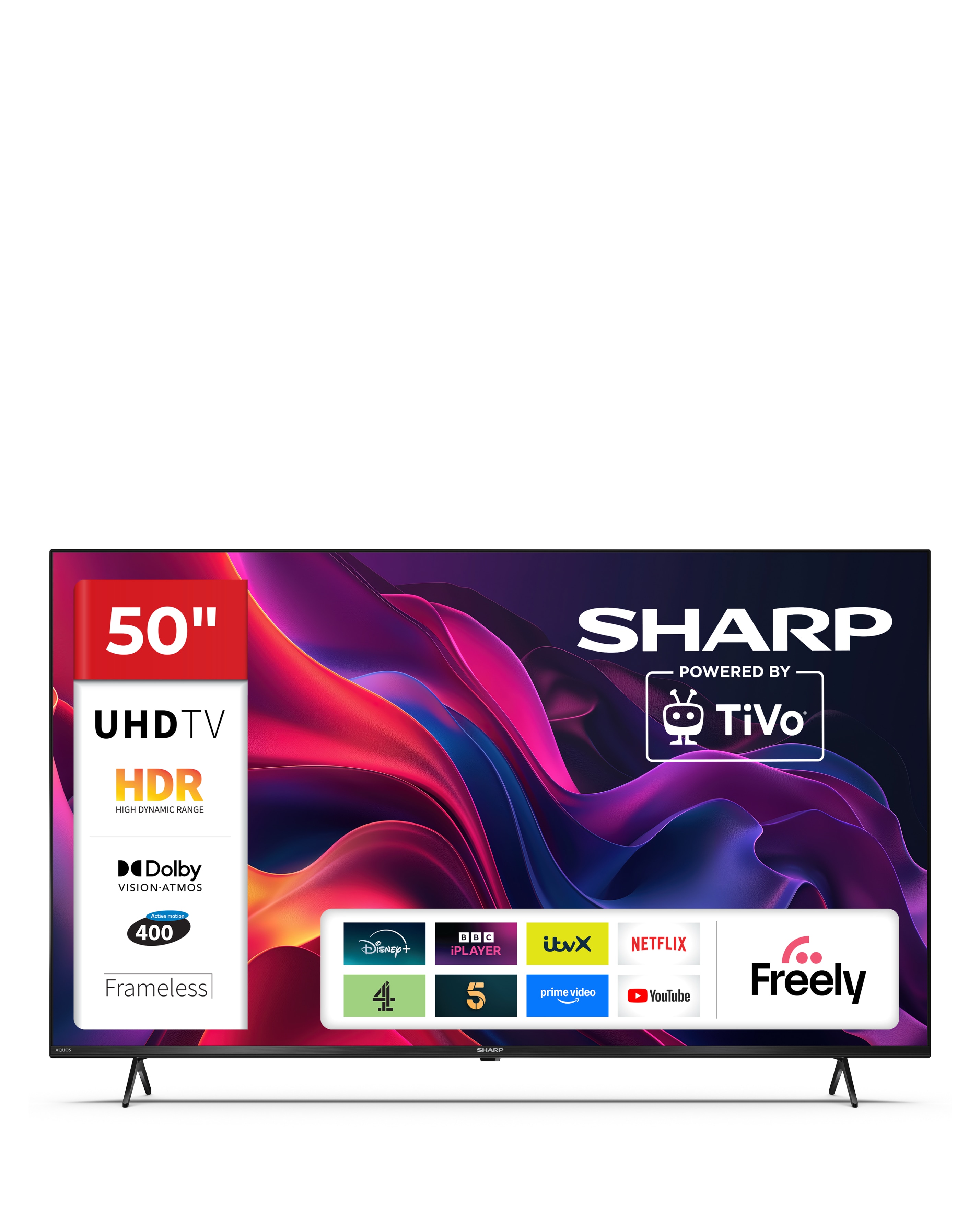 SHARP 4T-C50GK4245KB 50in 4K Ultra HD Smart TiVo LED TV with