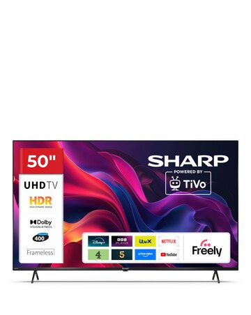 SHARP 4T-C50GK4245KB 50in 4K Ultra HD Smart TiVo LED TV with Freely
