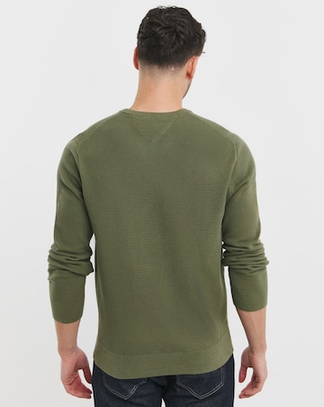 Tommy Hilfiger Structured Crew Neck Jumper Olive