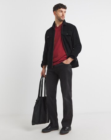 Pure Cotton V Neck T-Shirt Long- Cranberry