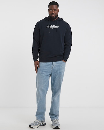 Jack & Jones Beau Logo Hoodie - Navy