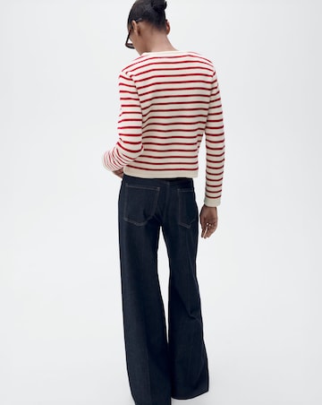 Mango Striped Knit Cardigan