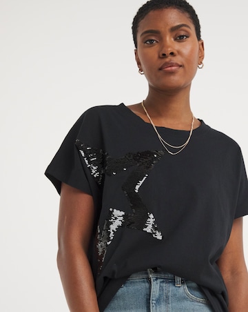 Star Cap Sleeve Top