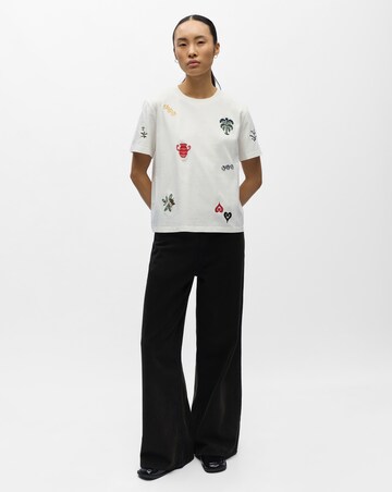 OBJECT Embroidered Short Sleeve T-Shirt