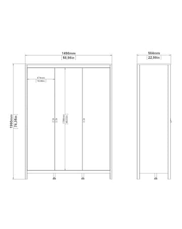 Heath Triple Wardrobe