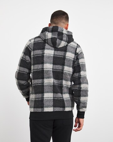 Borg Fleece Check Lounge Hoody