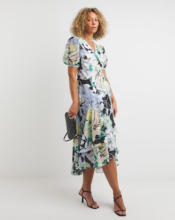 Joanna Hope Wrap Print Maxi Dress