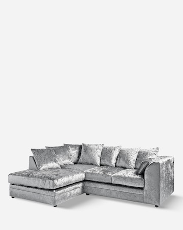Chicago Crushed Velvet Left Hand Corner Chaise Sofa
