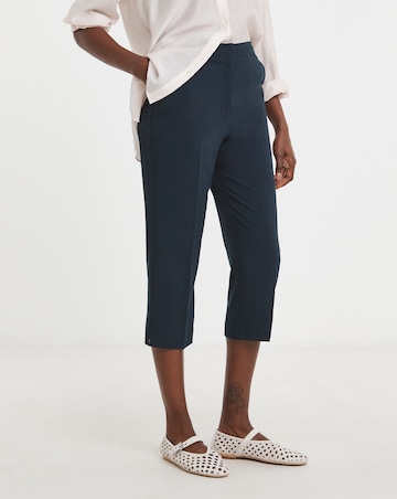 Navy Capri Cropped Trousers