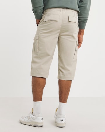 3/4 Length Cotton Stretch Cargo Short