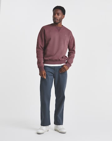 Union Garment Dyed Crew Sweatshirt-Burgundy