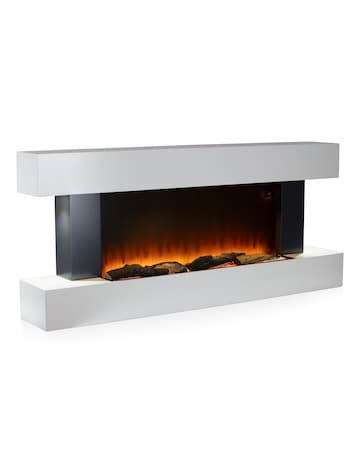 Warmlite Hingham White Wall Mounted Electric Fire