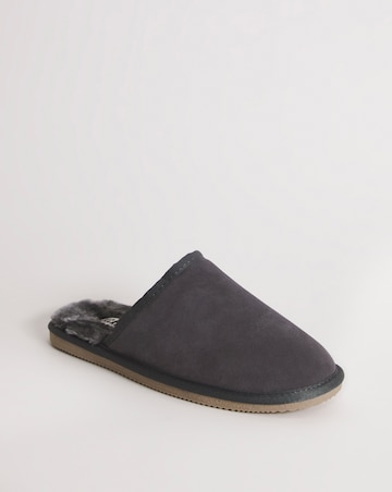 Suede Fur Lined Slipper Wide