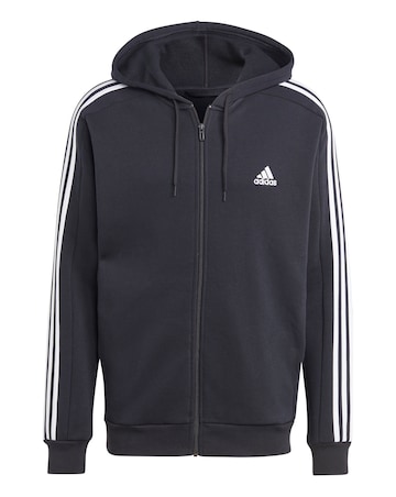 adidas 3-Stripes Fleece Full Zip Hoodie