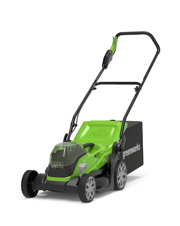 Greenworks 48V 36cm Cordless Brushless Lawnmower & 25cm Line Trimmer