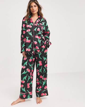 Nobodys Child Satin Revere Long Sleeve PJ Set
