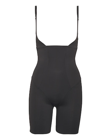 Figleaves Smoothing Shaping Wear Your Own Bra Thigh & Body Slimmer Black