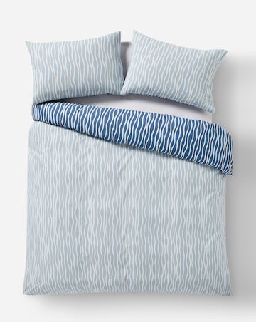 Hallie Stripe Blue Duvet Cover Set