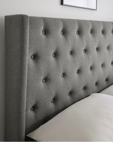 Allegra Winged Fabric Ottoman Bedframe