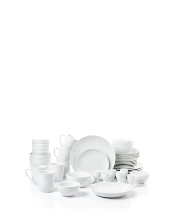Waterside White Coupe 42 Piece Dinner Set