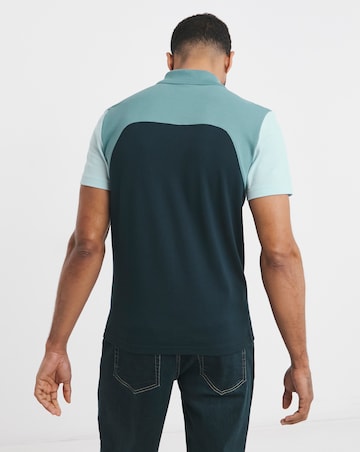 Lacoste Short Sleeve Colourblock Polo - Blue