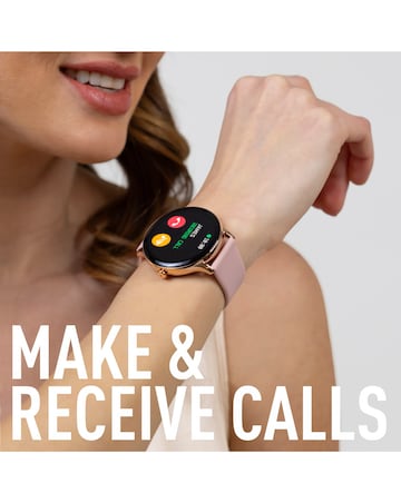 Reflex Active Series 22 Silicone Calling Strap Smart Watch - Pink