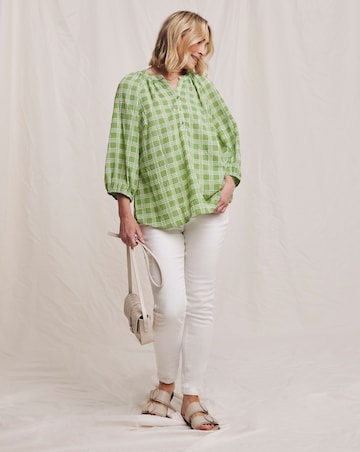 Julipa Textured Check Blouse