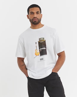 Jack &amp; Jones Oasis Graphic T-Shirt - White