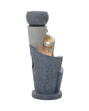 Charles Bentley 3 Tier Cascading Spiral LED Water Feature