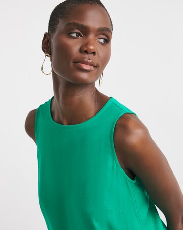 Linen Mix Sleeveless Shift Dress