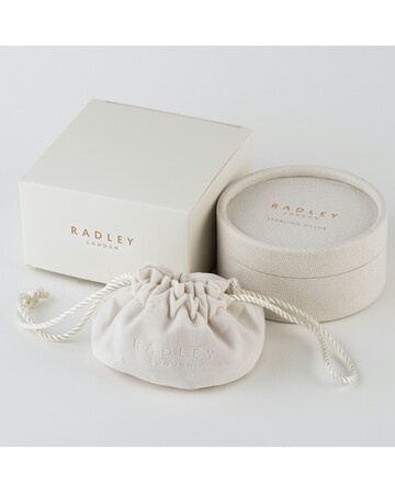 Radley Ladies Silver Light Amethyst Heart Stud Earrings