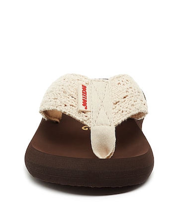 Rocket Dog Natrual Crochet Toe Post Sandals