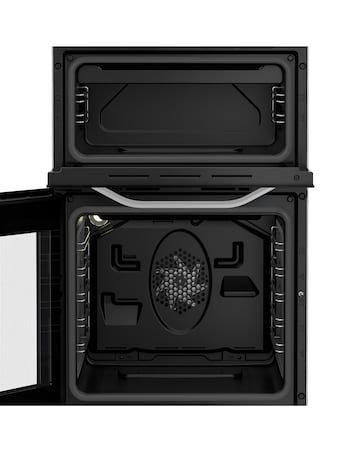 Hotpoint HTE5VCW 50cm Electric Twin Cooker with Ceramic Hob - White