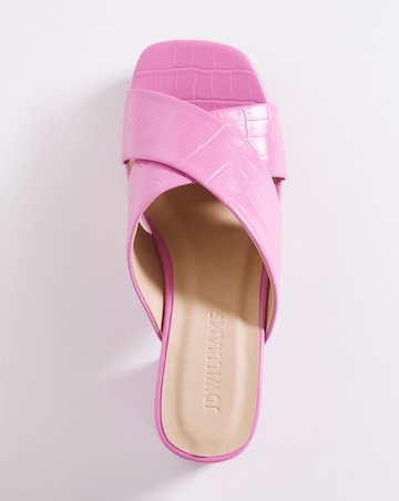 Hot Pink Crossover Vamp Platform Mule E Fit