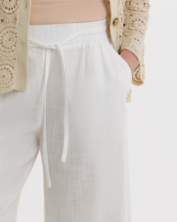 Linen Mix Wide Leg Culotte