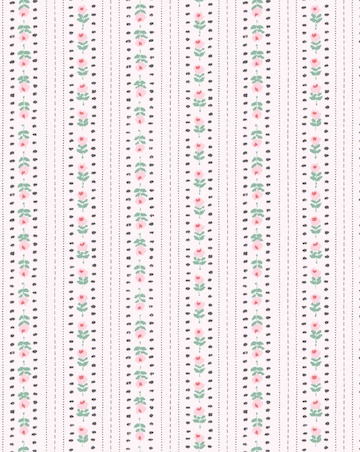 Cath Kidston Rose Ticking Stripe Wallpaper