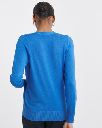 Blue V Neck Cardigan