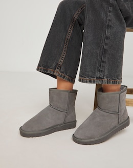 Sia Suede Warm Lined Snug Boots - Wide Fit (E)