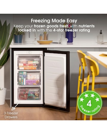Abode A85UCFZ482E1B 50cm Undercounter Freezer - Black