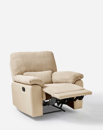 Harlow Fabric/Faux Leather Recliner Chair