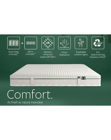Jay-Be Natural Fresh Bamboo Hybrid 2000 e-Pocket Mattress