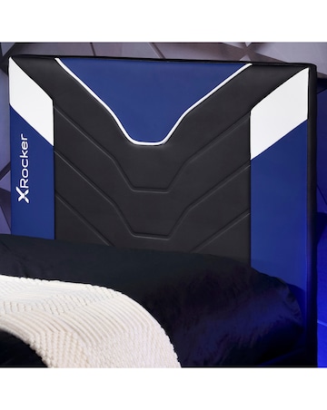 X Rocker Single Cerberus Twist TV Bed - Blue