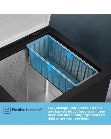 Fridgemaster MCF145EB 141L Freestanding Chest Freezer - Black - E Rated