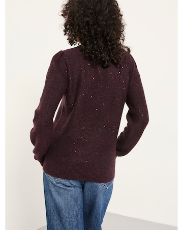 Fatface Jasmine Sparkle Slash Neck Jumper