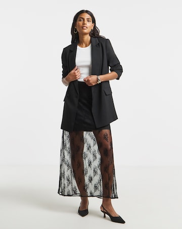 Simply Be Black Lace Full Maxi Skirt