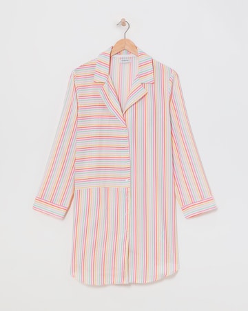 Stripe Button Through Nightshirt