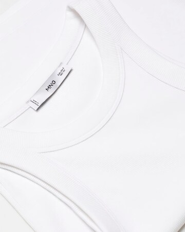 Mango Ribbed Cotton-blend top