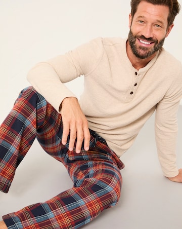 FatFace Lomond Check PJ Trouser - Blue