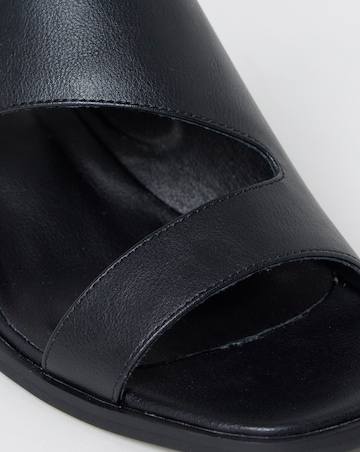 Dorit Cut Out Stacked Heel Sandals - Wide Fit (E)